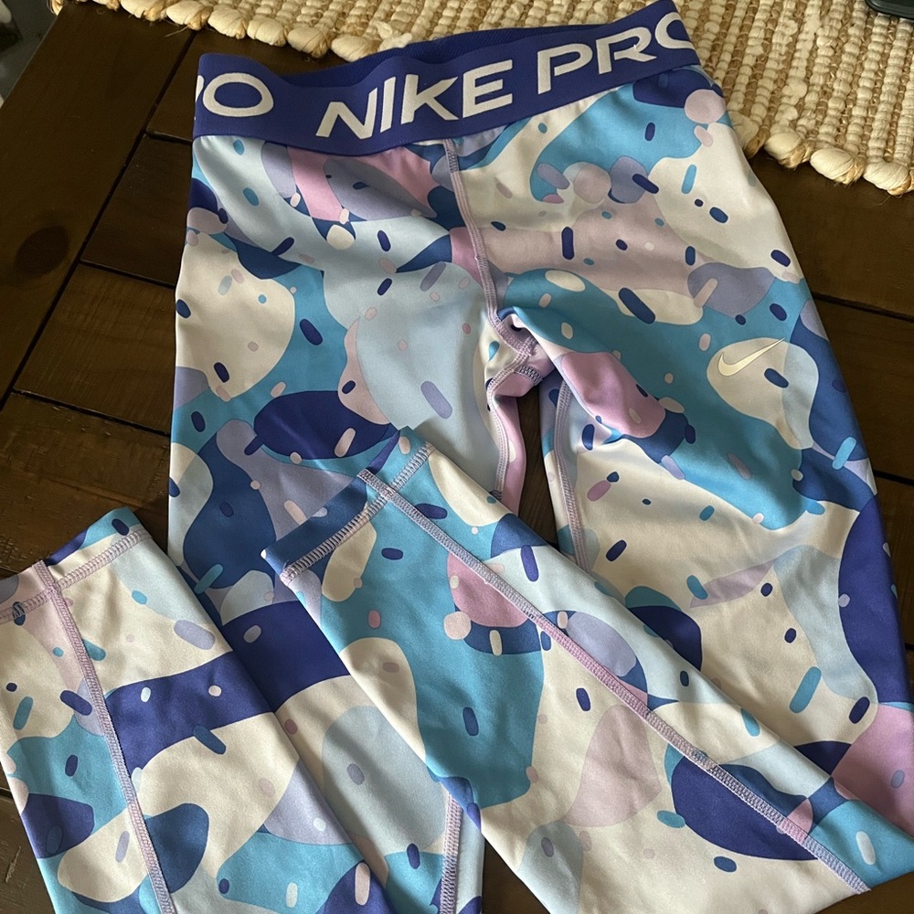 Nike Pro Dri-FIT Leggings with Purple Accents